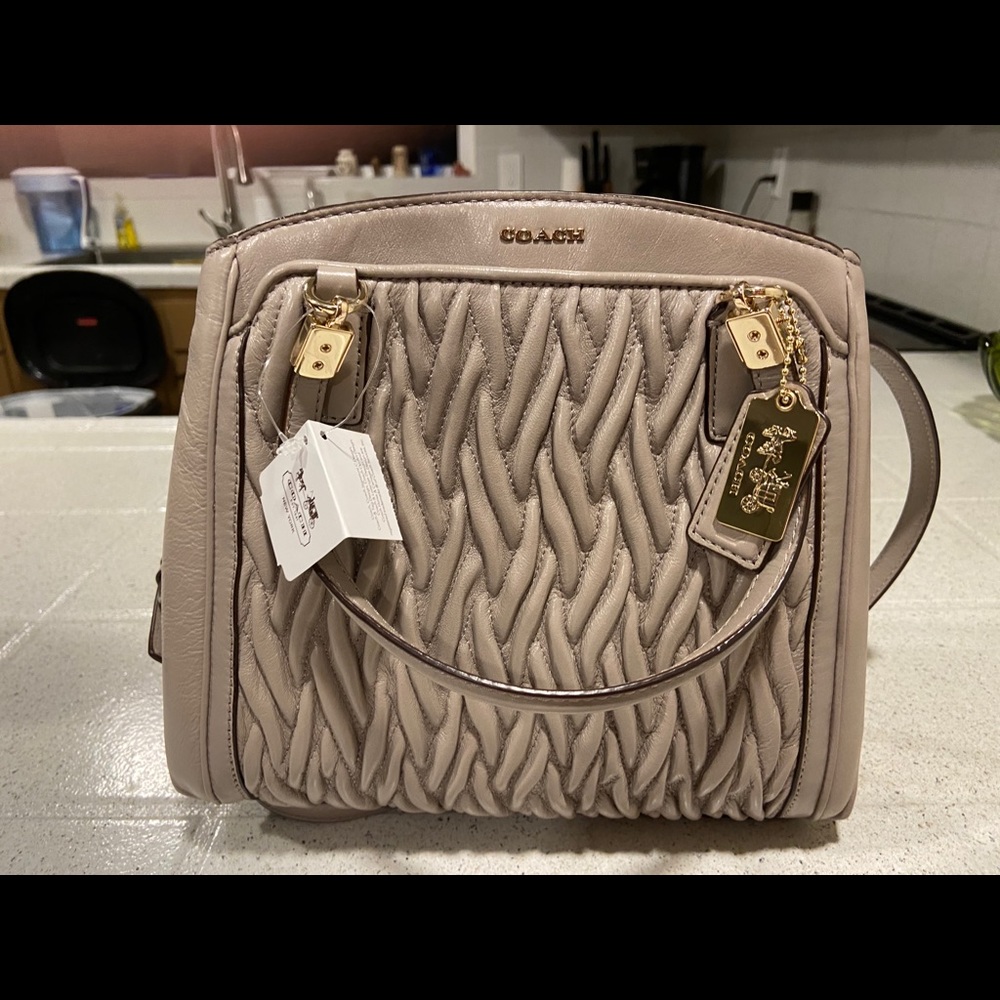 NWT COACH Madison Mineta Grey/Birch